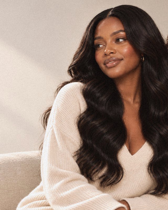 Woman wearing Body Wave hair